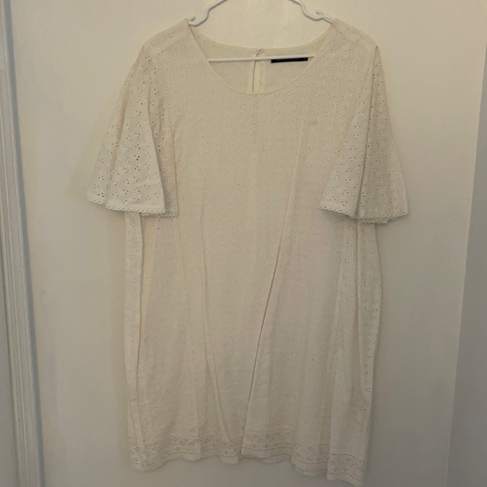 White, shift dress from France